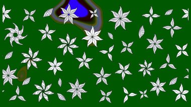 Elle çizilmiş sonbahar çiçeği deseni. Renkli yeşil çizim kalıbı. Doodle tarzı. Tekstil ve kapak tasarımı için mükemmel. Yeşil renkte çiçekler.