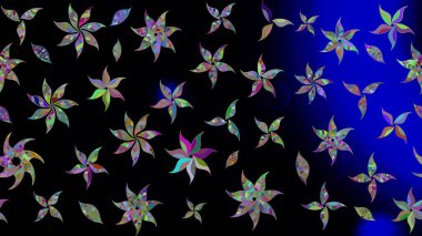 Siyah renkte zarif çiçek buketi suluboya. Düz Çiçek Elementleri Tasarımı. Renkli Bahar Teması eskiz kalıbı. Raster illüstrasyonu.