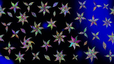 Raster illüstrasyonu. Modaya uygun kumaş deseni. Küçük çiçekteki sevimli çiçek deseni. Tony 'nin kumaş desenini çiz.