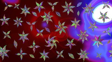 Çiçek rengi eskiz deseni. Klasik taslak çizimi. Raster Yumuşak kumaş deseni. Raster çiçek izi..