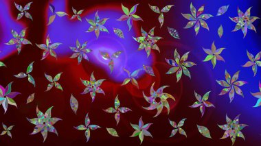 Klasik çiçek desenli. Yumuşak fayans. Raster 'ın taze dokusu. Yumuşak pamuk tasarımı. Paketleme, tekstil, duvar kağıdı için çiçek arkaplanı.