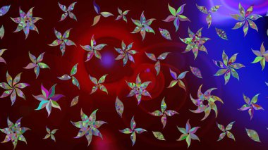 Çiçekli eskiz deseni. El çizimi. Suluboya çizimi. Kahverengi renkte çiçekler.