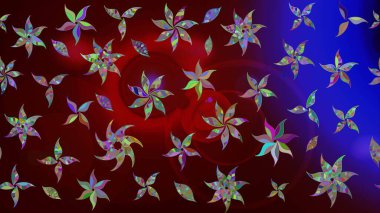 Kahverengi renklerde. Raster illüstrasyonu. Soyut çiçek çizim kalıbı arka planı. Raster deseni. Küçük çiçekte sevimli çiçek deseni var..