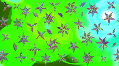 Raster çiçek izi. Klasik taslak çizimi. Çiçek yeşili eskiz deseni. Raster Yumuşak kumaş deseni.