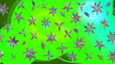 Yeşil renklerde. Çiçek duvar kağıdı. Çizim kalıbı. Hint süsü. Raster illüstrasyonu. Renkli süs kenarı.