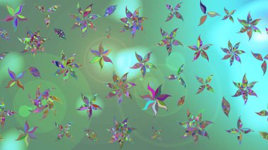 Yeşil renklerde. Anti-stres için soyut örnek sayfası. Raster illüstrasyonu.