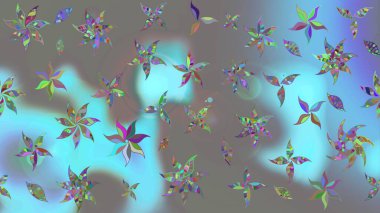 Küçük çiçekte güzel bir desen. Motley illüstrasyonu. Moda baskıları için zarif bir şablon. Küçük renkli çiçekler. Çiçekli bahar çiçekleri.