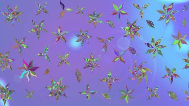 Mor renkli çiçekler. Renkli Yaz Temalı eskiz kalıbı. Sevimli çiçek raster deseni. Düz Çiçek Elementleri Tasarımı.