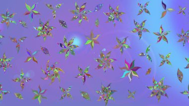 Mor renkli etnik çiçeklerle zarif bir eskiz şekli. Raster Çiçek İllüstrasyonu güzel tekstil..