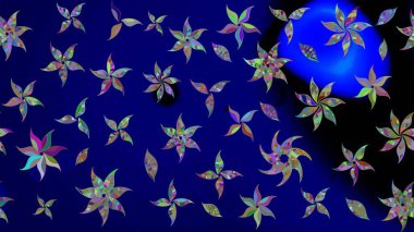 Güzel karalamalı çiçek desenli çizim. Güzel kumaş deseni. Raster illüstrasyonu. Küçük çiçekte sevimli çiçek deseni var..