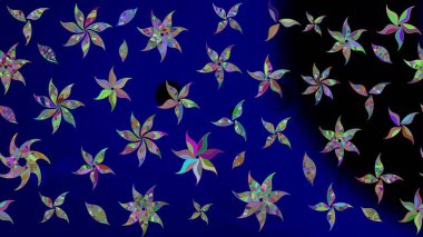 -Mavi çiçekler. Çiçek kolajı. Çiçek kompozisyonu. Küçük çiçekte güzel bir desen var. Doğa. Çiçek arkaplan. Raster deseni.