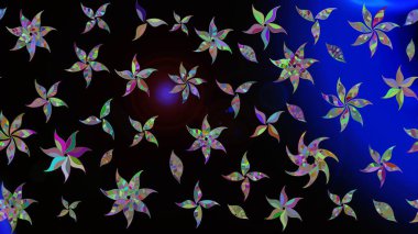 Siyah renkli çiçekler. Kumaş desenli papatya çiçekleri ayrıntıları.