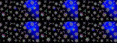 Raster illüstrasyonu. Asya tekstil tarzında. Raster illüstrasyonu. Siyah renkli çiçekler. Çiçek desenini çiz.