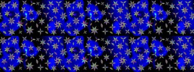 Eskiz arkaplan modeli. Raster - stok. Yapraklı çiçekler ve mavi renkli papatya çiçekleri..