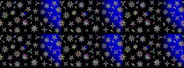 Siyah renklerde. Raster illüstrasyonu. Çiçekli güzel suluboya desen.