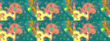 Raster illüstrasyonu. Egzotik çiçekler, mavi renkler üzerine botanik parlak klasik doğa. Klasik tropikal doğal elementlerin suluboya seti.