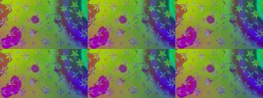 Zarif, parlak ve yeşil çiçek desenli bir taslak. Sabıka baskıları, bebek kıyafetleri, duvar kâğıtları, paket kutuları vb..