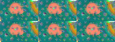 Çiçek kompozisyonu, el boyası, hassas şablon. Sevgililer günü ve tebrik kartı konsepti için şık bir davetiye. Üst manzara, yumuşak stil. Mavi renkte manzaralı çiçek deseni.