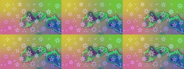 Çiçekli çiçek deseni, suluboya. Raster deseni. Süslü kumaş deseni.