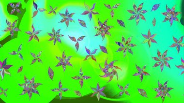 Çiçek yeşili eskiz deseni. Klasik taslak çizimi. Raster çiçek izi..