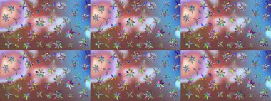 Kahverengi renkli çiçekler. Doodle tarzı. Elle çizilmiş sonbahar çiçeği deseni. Renkli kahverengi çizim deseni. Tekstil ve kapak tasarımı için mükemmel.