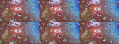 Raster illüstrasyonu. Küçük çiçekteki sevimli çiçek deseni. Çizim.