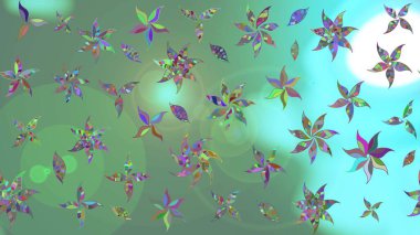 Çiçek yeşili eskiz deseni. Raster çiçek izi. Klasik taslak çizimi.