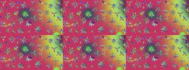 Küçük çiçekteki sevimli çiçek deseni. Raster illüstrasyonu. Raster deseni. Soyut çiçek çizim kalıbı arka planı. Pembe renklerde.