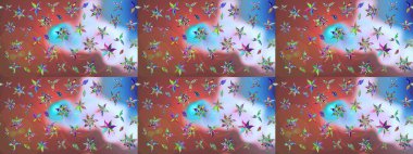 Soyut etnik raster çizim kalıbı. Arkaplan dokusu, duvar kağıdı, kahverengi renkli çiçek teması. Kabile sanatı boho baskısı, klasik çiçek arkaplanı.