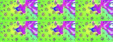 Modaya uygun kumaş deseni. Düz Çiçek Elementleri Tasarımı. Renkli Yaz Temalı eskiz kalıbı. Sevimli çiçek raster deseni.