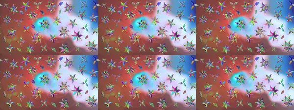 Soyut etnik raster çizim kalıbı. Arkaplan dokusu, duvar kağıdı, kahverengi renkli çiçek teması. Kabile sanatı boho baskısı, klasik çiçek arkaplanı.