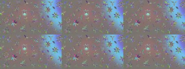 Küçük çiçekteki sevimli çiçek deseni. Modaya uygun kumaş deseni. Raster illüstrasyonu. Tony 'nin kumaş desenini çiz.