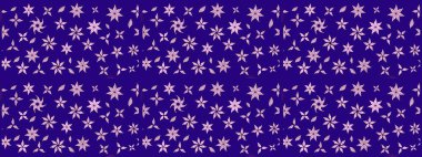 Mavi renkte güzel çiçekli eskiz deseni, suluboya çiçek deseni, duvar kağıdı, kart ya da kumaş için fayanslı. Raster..