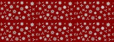 Çiçekli karalama şeklinde Raster çiçek deseni. Nazik, sevimli çiçek arkaplanı. Kırmızı renkte çiçekler.