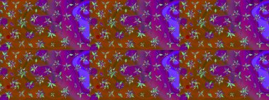 Çiçekleri, deniz kabukları, mandalaları ve suluboya efektleriyle donanma geçmişi. Yatak çarşafları, ceket, paket tasarımı, kumaş ve moda kavramları için tekstil baskısı. Çizim kalıbı etnik tasarım.