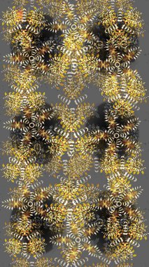 Renkli elementlerle Raster ilginç desen.