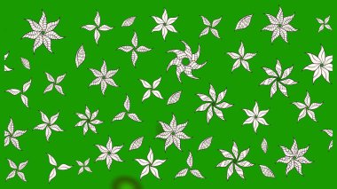 Suluboya çiçekli çiçek deseni. Yeşil renkte güzel bir tekstil. Raster illüstrasyonu.