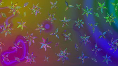 Raster illüstrasyonu. Modaya uygun kumaş deseni. Küçük çiçekteki sevimli çiçek deseni. Tony 'nin kumaş desenini çiz.