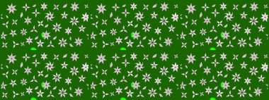 Küçük bir çiçekte eskiz deseni. Hoş bir çiçek geçmişi var. Güzel kumaş deseni. Raster illüstrasyonu.