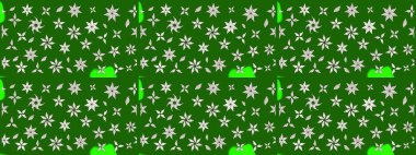 Çiçekli çiçek deseni, suluboya. Yeşil renkli çiçekler. Renkli Bahar temalı eskiz kalıbı. Düz Çiçek Elementleri Tasarım Raster illüstrasyonu.