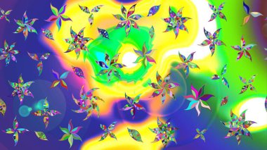 Raster güzel bir çiçek deseni çizmiş. Bahar mevsimi. Nazik romantik baskı. Tatil havası..