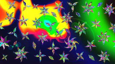 Çiçek yeşili eskiz deseni. Klasik taslak çizimi. Raster çiçek izi..