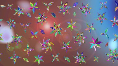 Çiçekler suluboya tarzında kahverengi renkte. Kahverengi renkte çiçekler olan çiçek deseni çiz.