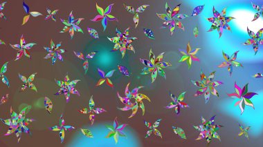 Çiçek arkaplanlı soyut zarafet eskiz deseni. Raster Güzel kumaş deseni.