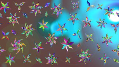 Çiçek arkaplanlı soyut zarafet eskiz deseni. Raster Güzel kumaş deseni.