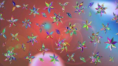 Raster illüstrasyonu. Klasik tropikal doğal elementlerin suluboya seti. Egzotik çiçekler, botanik parlak klasik kahverengi renkler.