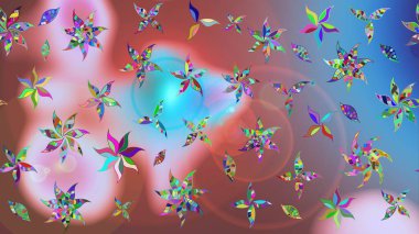 Raster. Tarafsız renklerde güzel çiçekli eskiz deseni, suluboya çiçek deseni, duvar kağıdı, kart veya kumaş için fayanslı..