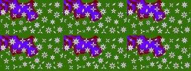 Raster güzel bir çiçek deseni çizmiş. Bahar mevsimi. Tatil havası. Nazik romantik baskı. Yeşil renkte çiçekler.