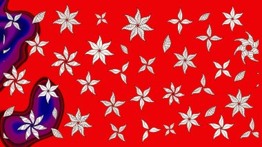 Raster Hip kumaş deseni. Eskiz Vintage Çiçek Deseni.