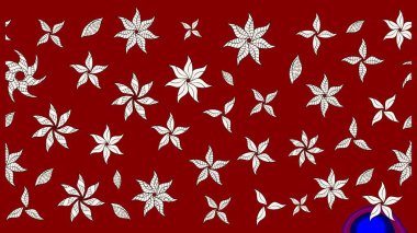 Yapraklı çizim şekli. Davetiye ve kartpostal tasarımı için dekoratif çiçek unsurları. Poster ya da kapak için arka plan. Tekstil için figür. Sevimli zarif çiçekler Raster illüstrasyonu.